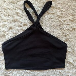 SHEIN Black Crop Top Size L